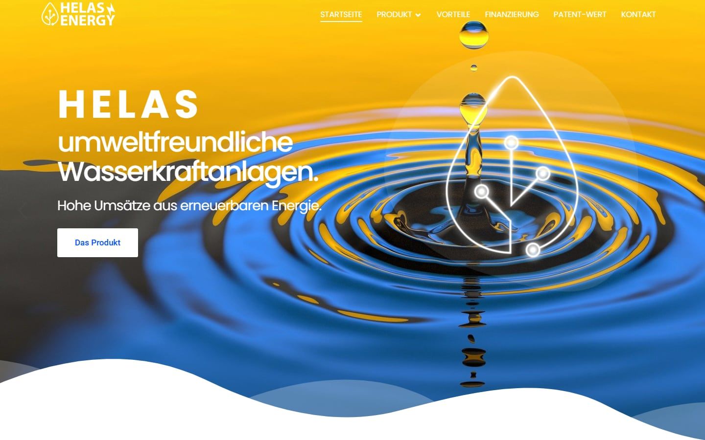 Screenshot der Startseite von HELAS